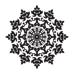 Mandala vector design silhouette. Set of decorative mandala flowers. Vector illustration eps 10