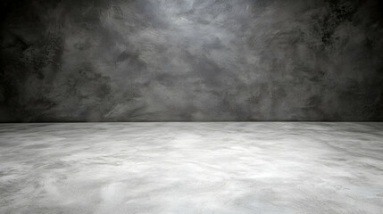 Grey concrete wall and floor studio background