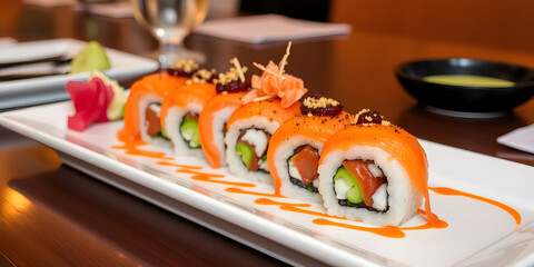 sushi on a plate