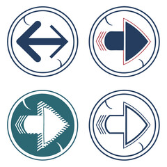 Fa Arrow Alt Circle Left foure icon set
