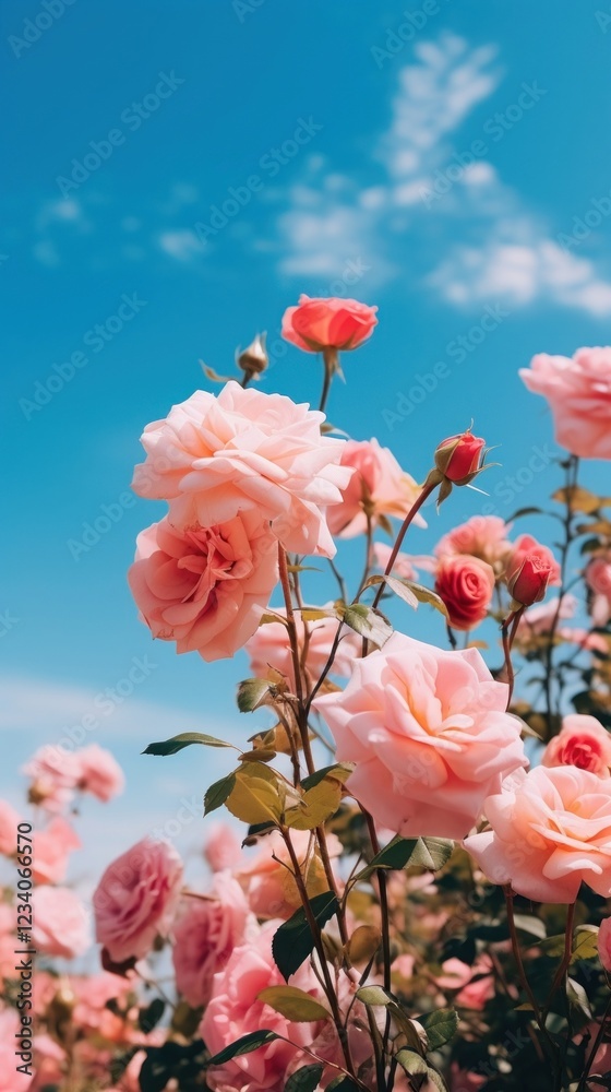 Canvas Prints Rose flowers sky outdoors blossom.