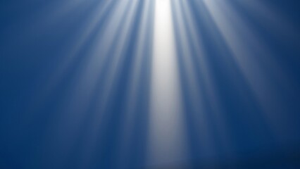 Fototapeta premium Heavenly Light Rays on Blue Background - Abstract Light Beam Texture