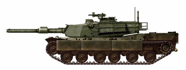 Evolutionary variant of the XM-803 tank, with a turret and gun from the M1 Abrams © Tikros