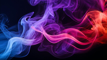 Fototapeta premium Abstract artistic smoke patterns in bold purple and blue hues