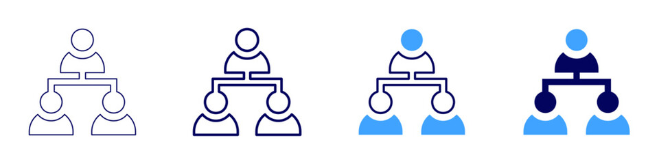 Obraz premium Interaction icon in 4 different styles. Thin Line, Line, Bold, and Bold Line. Duotone style. Editable stroke