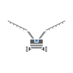 Robotic crop flat icon. Smart agriculture.