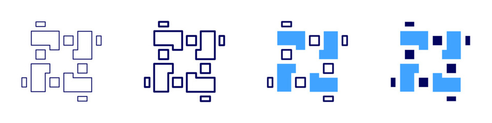 Teamwork ethics icon in 4 different styles. Thin Line, Line, Bold, and Bold Line. Duotone style. Editable stroke