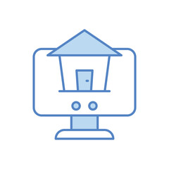 Online Real Estate vector icon