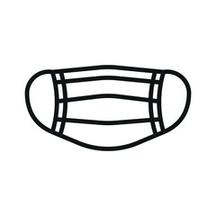 Face mask icon with a clean and modern aesthetic, perfect for representing hygiene, personal protection