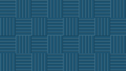 互い違いの縦横ストライプパターン（青）