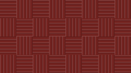 互い違いの縦横ストライプパターン（赤）