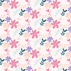 A beautifully designed seamless floral pattern featuring intricate flowers and foliage, perfect for textiles, wallpapers, and digital backgrounds