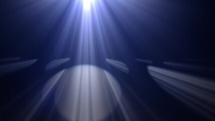 Heavenly Light Rays on Dark Background - Abstract Light Effect