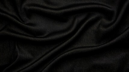 Black Fabric Draped Texture Background Dark Elegant