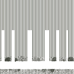 Vertical lines with gaps and noise at the border