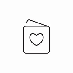 love greeting card icon vector sign