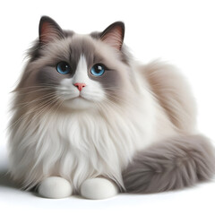 british kitten on white