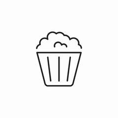 popcorn cinema icon vector sign