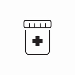 medicine bottle pills icon vector sign
