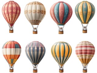 Obraz premium Colorful hot air balloons in the sky aerial view travel theme