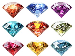 Fototapeta premium Vibrant gemstone collection studio display photography colorful close-up