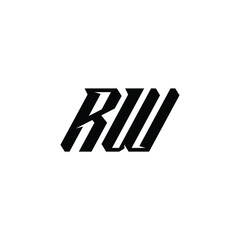 RW monogram logo design letter text name symbol monochrome logotype alphabet character simple logo