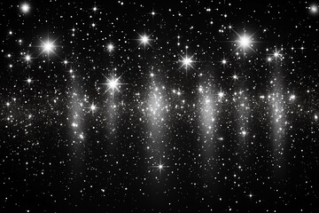 Obraz premium Celestial Symphony: A Night Sky Tapestry of Stars and Light