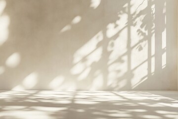 Empty White background minimalist abstract shadows.