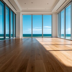 Obraz premium Bright Modern Apartment with Ocean View