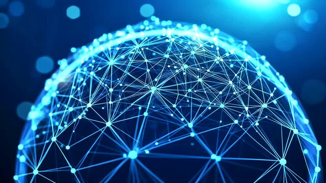 Global network connection, digital world, data flow, technology background, website banner