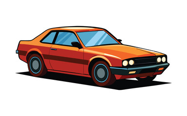 Colorful vector  sports car on a white background