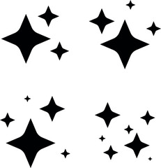 Sparkle stars icon set. Shine icons for app user interface and web elements