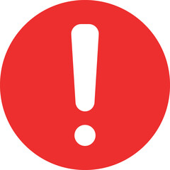 Caution and attention icon set. danger and warning icon symbol collection , red exclamation mark icon sign in flat style. vector illustration