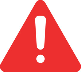 Caution and attention icon set. danger and warning icon symbol collection , red exclamation mark icon sign in flat style. vector illustration