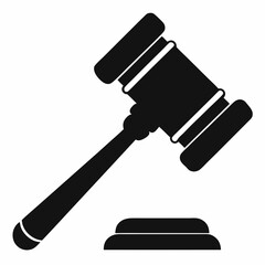 The Gavel black silhouette vector illustration
