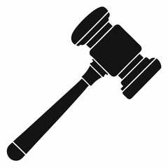 The Gavel black silhouette vector illustration