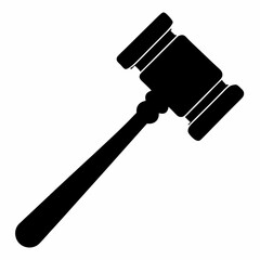 The Gavel black silhouette vector illustration