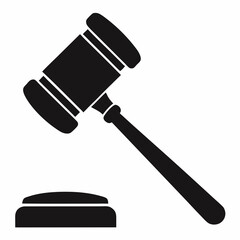 The Gavel black silhouette vector illustration