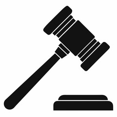 The Gavel black silhouette vector illustration