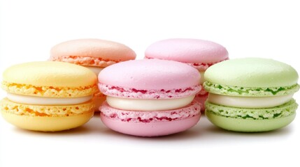 Fototapeta premium Delightful Pastel Macarons: A Culinary Delight