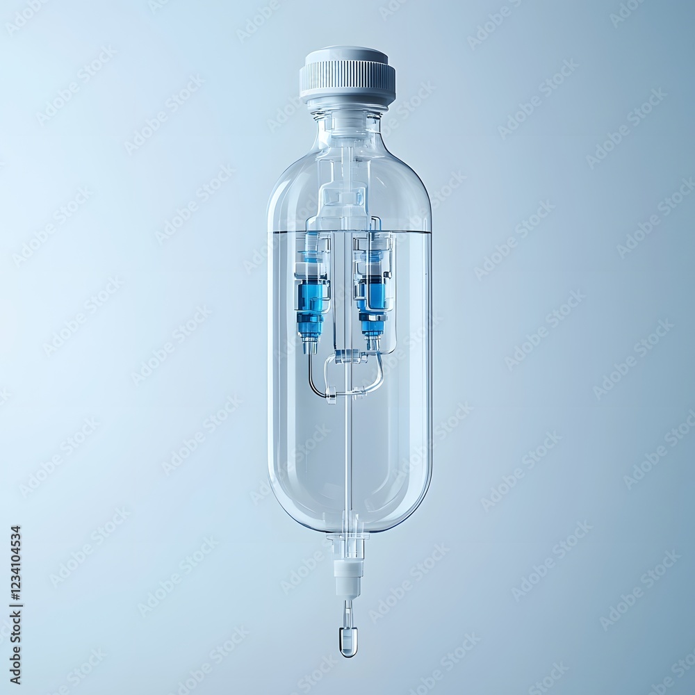 Poster clean dialysis filter isolated on a minimalist background used for filtering toxins and excess fluid