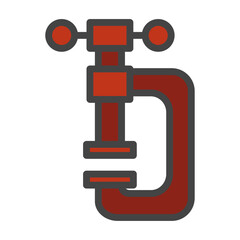 カラー工具類関連の単品アイコン　万力