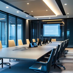 Bright airy home modern conference room stylish premium executive office space bright neutral corporate decor