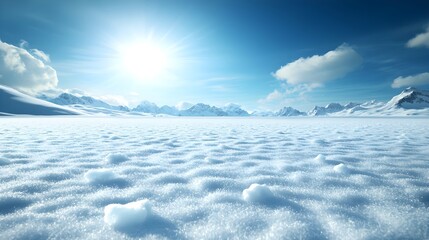 Obraz premium Bright Winter Snowscape with Majestic Mountains