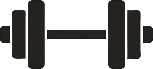 Dumbbell or dumbells weight training equipment flat vector icon for exercise