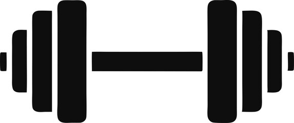 Dumbbell or dumbells weight training equipment flat vector icon for exercise