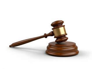 Gavel isolated isolated on white background