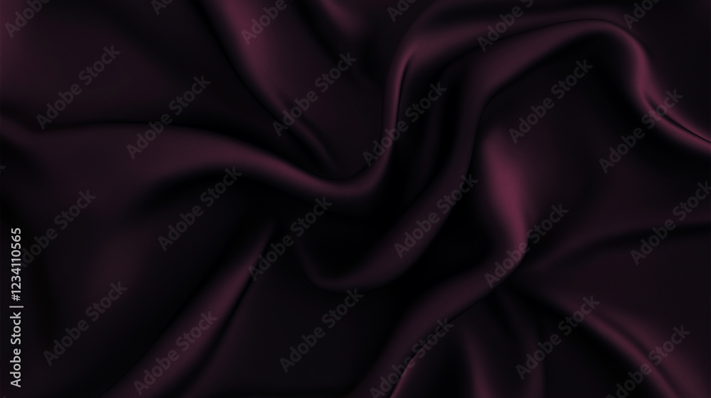 Poster elegant black silk fabric with subtle folds and reflective sheen. luxurious textile with soft lighti