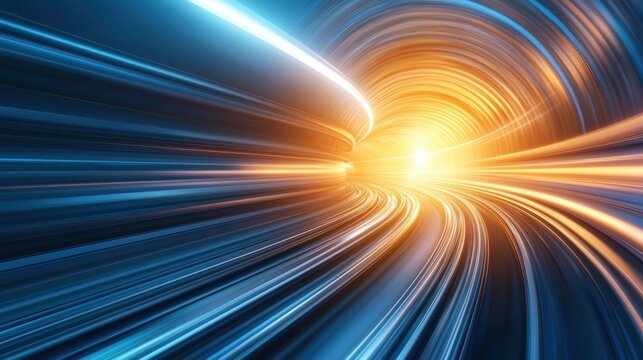 Train High Speed Motion Blur Close up of a hyperloop train front, blurred surroundings highlighting its swift movement