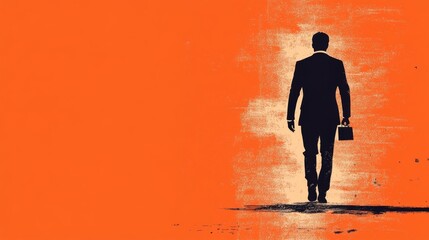 The Ambitious Businessman's Journey: A Grunge-Style Artwork